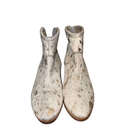 Coconuts Multicolor cow Calf Hair Ankle Booties Size 7.5 - Picture 3 of 6